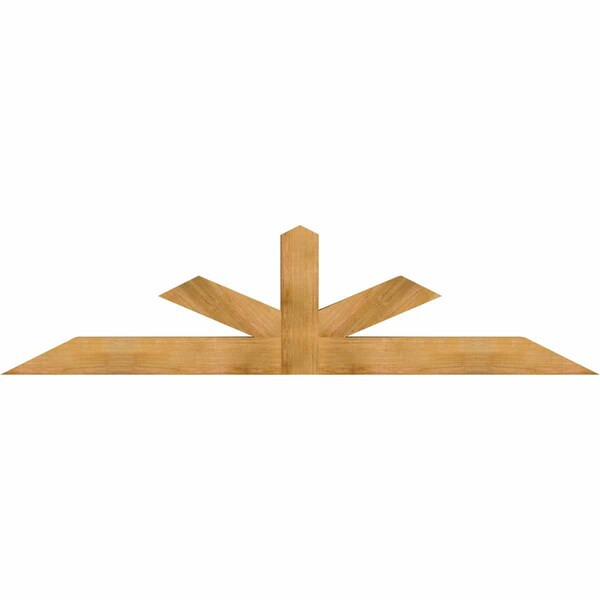 Ekena Millwork Saratoga Rough Sawn Timber Gable Bracket, Western Red Cedar, 96"W x 24"H x 6"D x 6"F, 6/12 Pitch GBW096X24X0606SAR00RWR - main